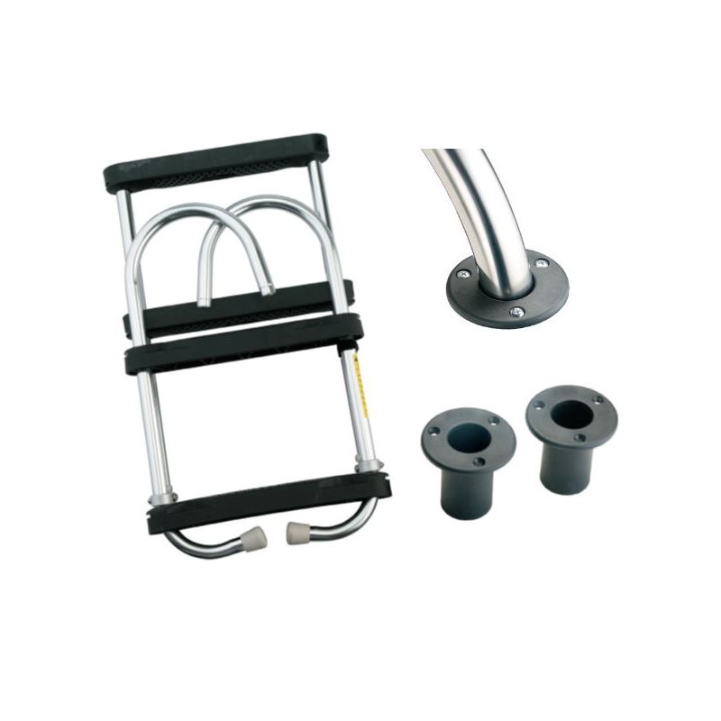 Removable Pontoon Ladder with Deck Mounting Cups