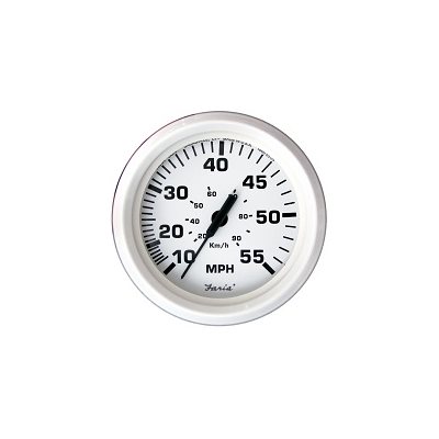 FARIA 33112 DRESS WHITE 55 MPH SPEEDOMETER 