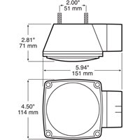 ANDERSON E452 RIGHT SIDE TRAILER TAIL LIGHT - OVER 80in TRAILERS