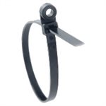 DEKA 05765 7 INCH BLACK CABLE TIE WITH SCREW MOUNT (100 PACK)