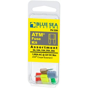 BLUE SEA SYSTEMS 5286 MINI SIZE AUTOMOTIVE STYLE ASSORTED AMP FUSE KIT